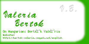 valeria bertok business card